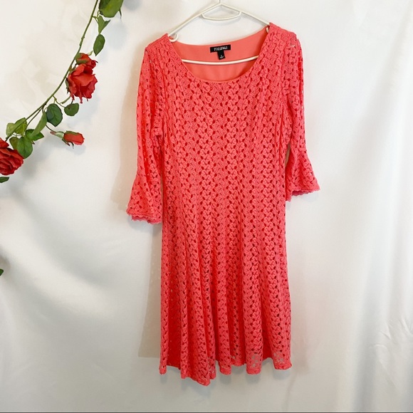 Roz & Ali Bell Crochet Spring Dress - Picture 4 of 8